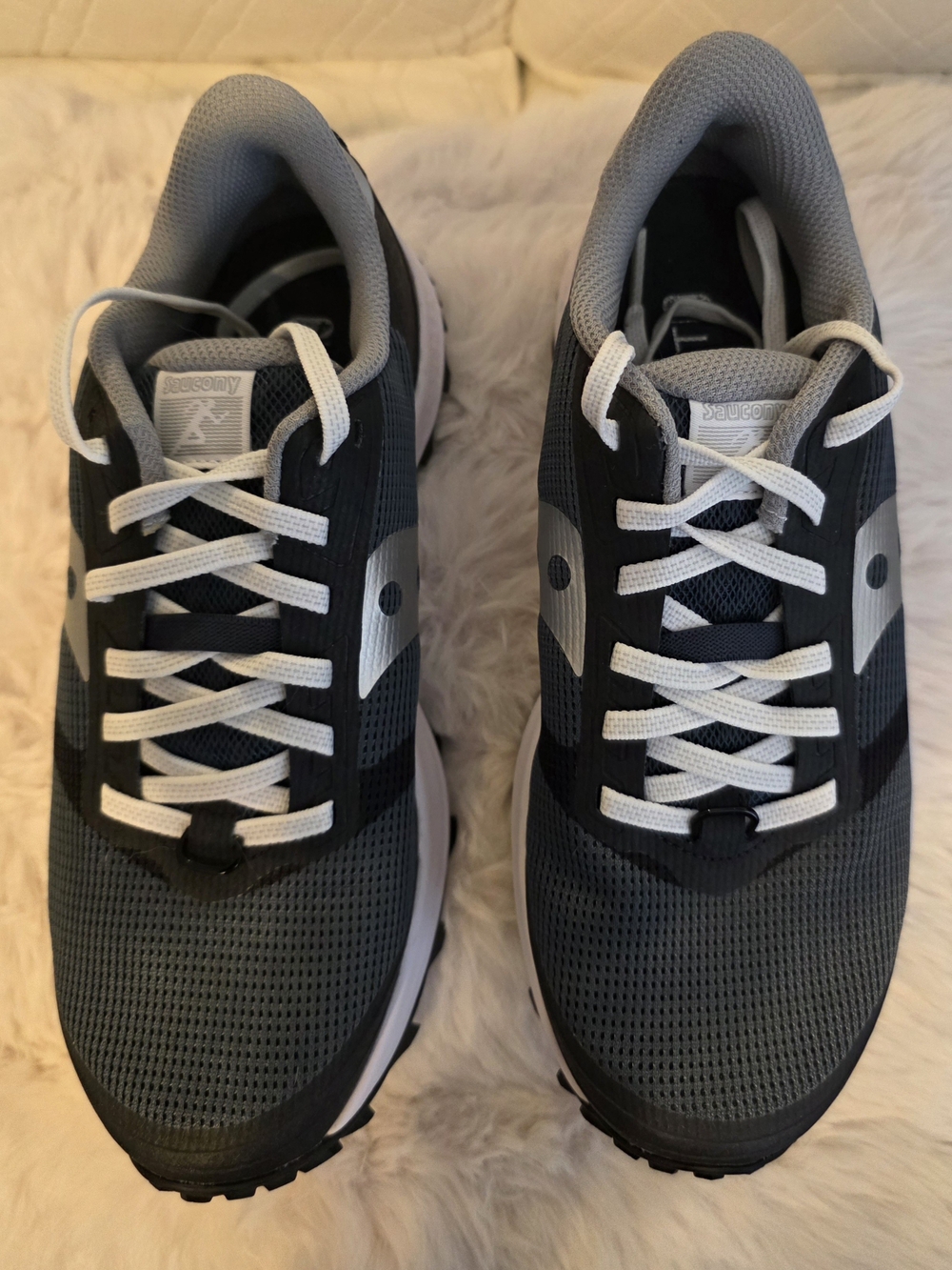 Saucony Womens Blue, Black and Gray Athletic Running Shoes